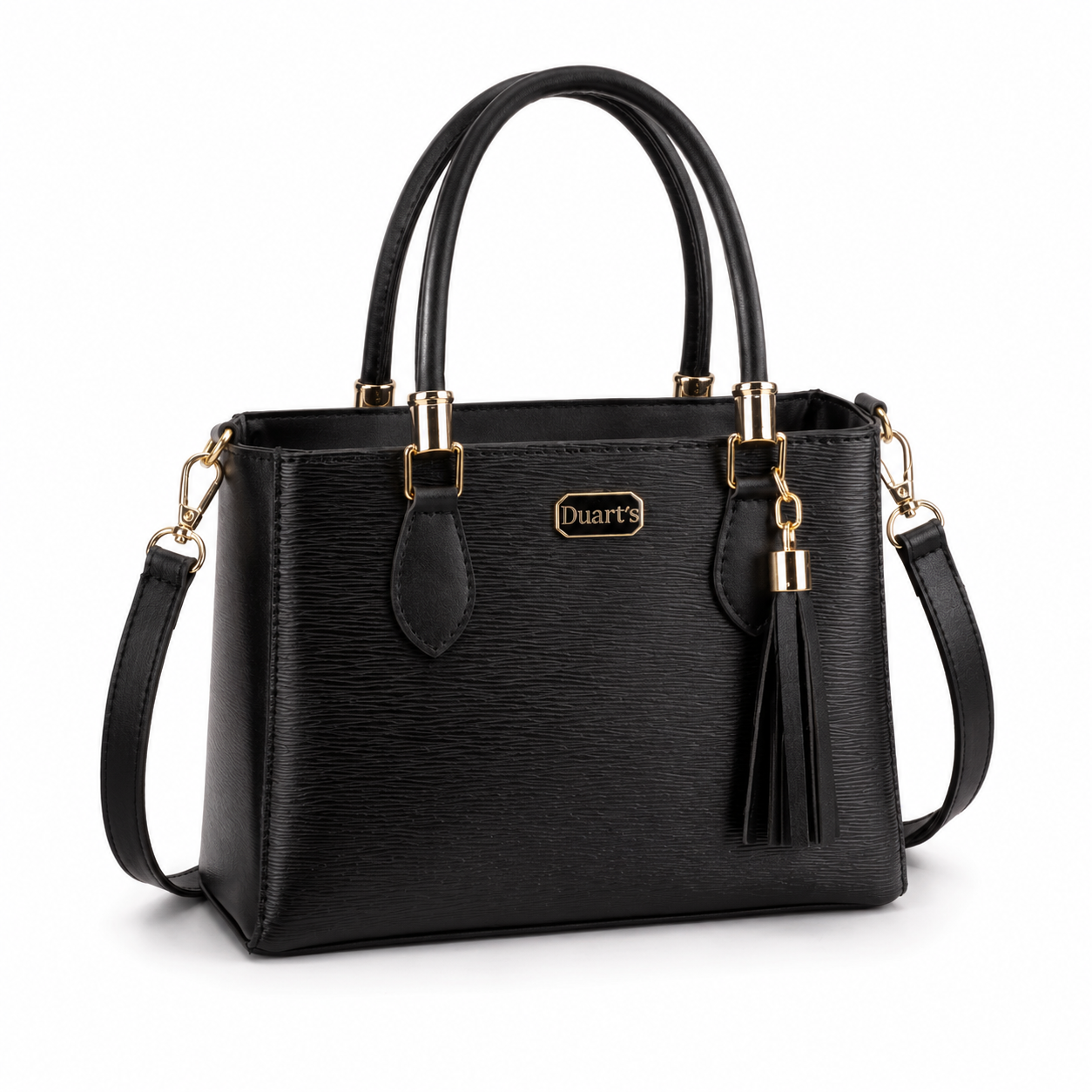Bolsa preta vista de lado